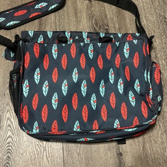 J WORLD New York Large 15" Messenger Laptop Bag MINT! Leaves - Picture 4 of 8